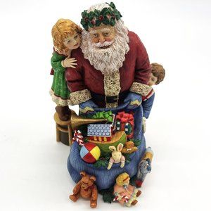 Vintage Rare 1998 First Edition-9 Susan Winget Hand Crafted Santa's Toy Pack Two